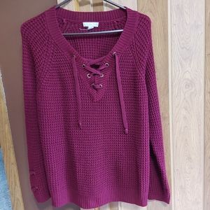 'It's our time' maroon sweater